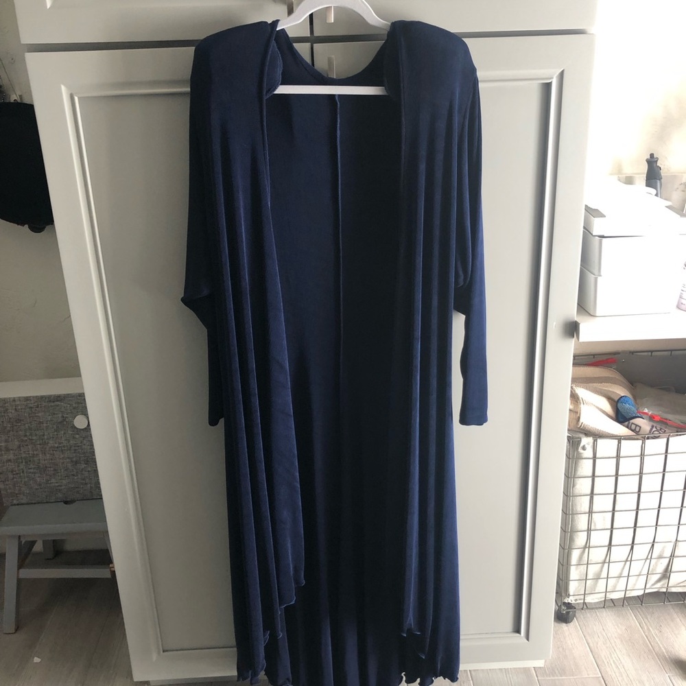 Plus size women’s designer cocktail dress.